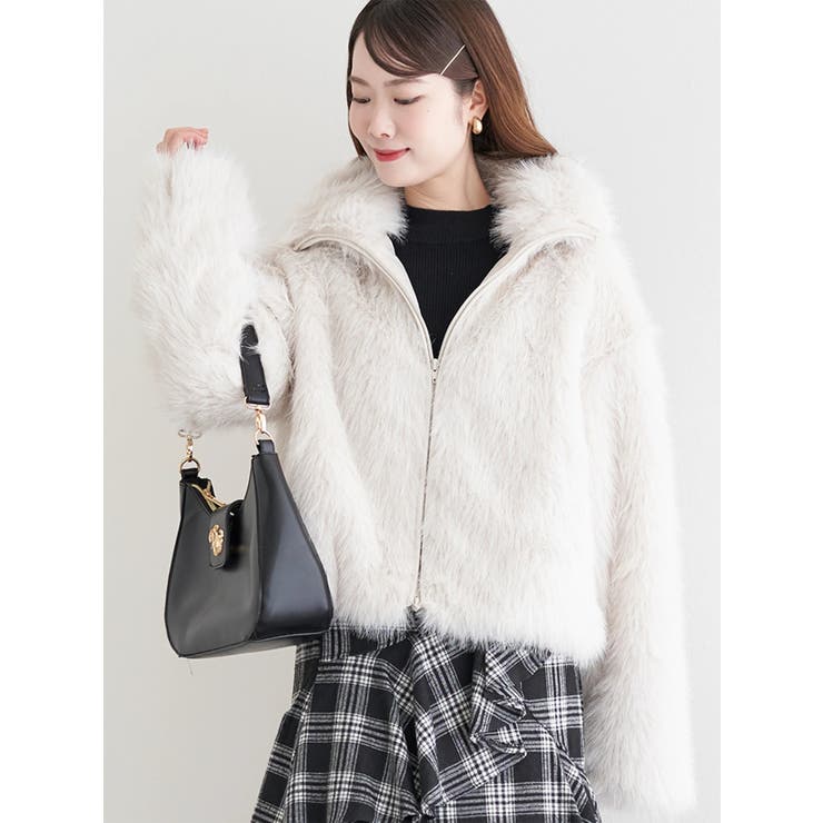 アイボリー | シャギーファーブルゾン | LUDIC PARK