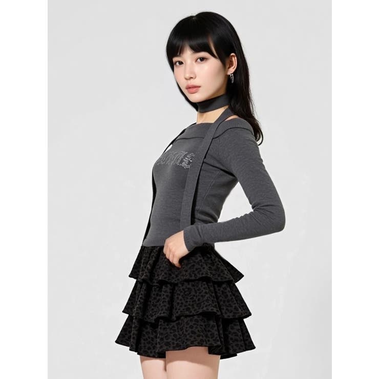 ラインストーンバックルオフショルニット | LUDIC PARK | 詳細画像3 