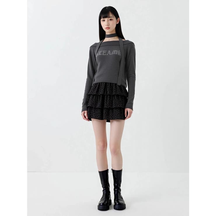 ラインストーンバックルオフショルニット | LUDIC PARK | 詳細画像5 