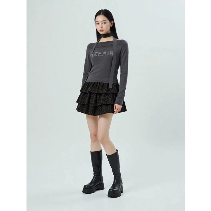 ラインストーンバックルオフショルニット | LUDIC PARK | 詳細画像6 