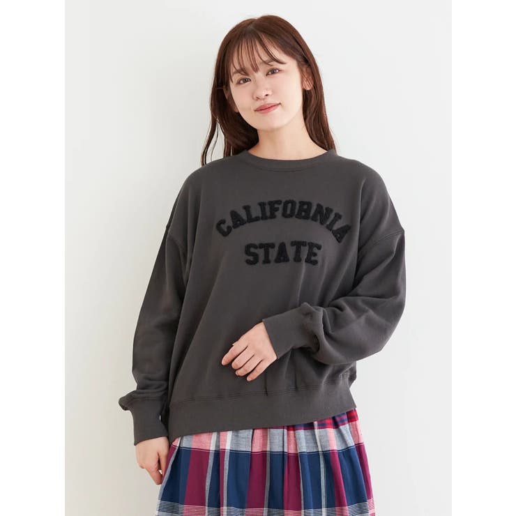 濃グレー | カレッジロゴ刺繍プルオーバー | LUDIC PARK