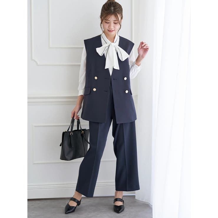 【Wクロス】Wボタンノーカラーベスト(セットアップ可) | LUDIC PARK | 詳細画像3 