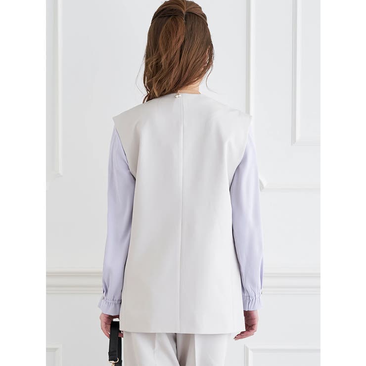 【Wクロス】Wボタンノーカラーベスト(セットアップ可) | LUDIC PARK | 詳細画像9 