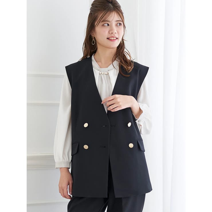 【Wクロス】Wボタンノーカラーベスト(セットアップ可) | LUDIC PARK | 詳細画像16 