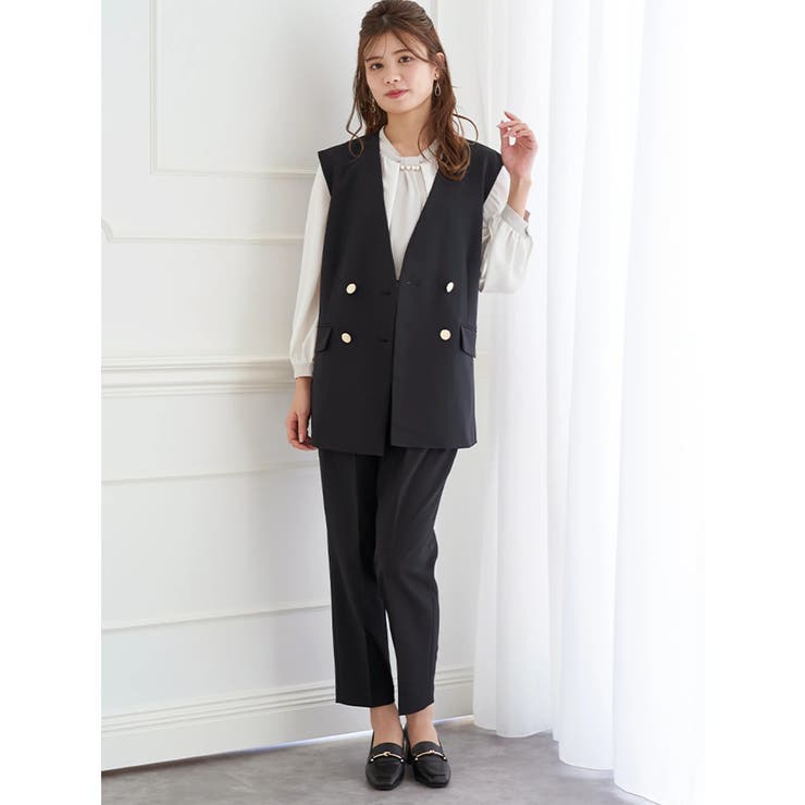 【Wクロス】Wボタンノーカラーベスト(セットアップ可) | LUDIC PARK | 詳細画像17 