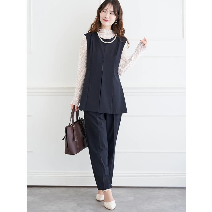 【ストレッチツイル】ペプラムベスト(セットアップ可) | LUDIC PARK | 詳細画像8 