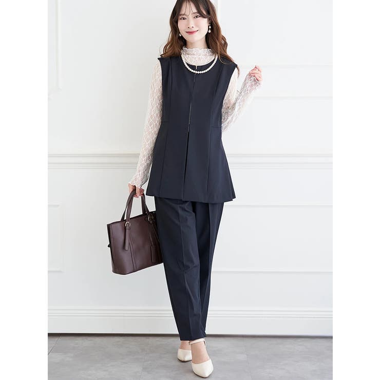 【ストレッチツイル】ペプラムベスト(セットアップ可) | LUDIC PARK | 詳細画像9 