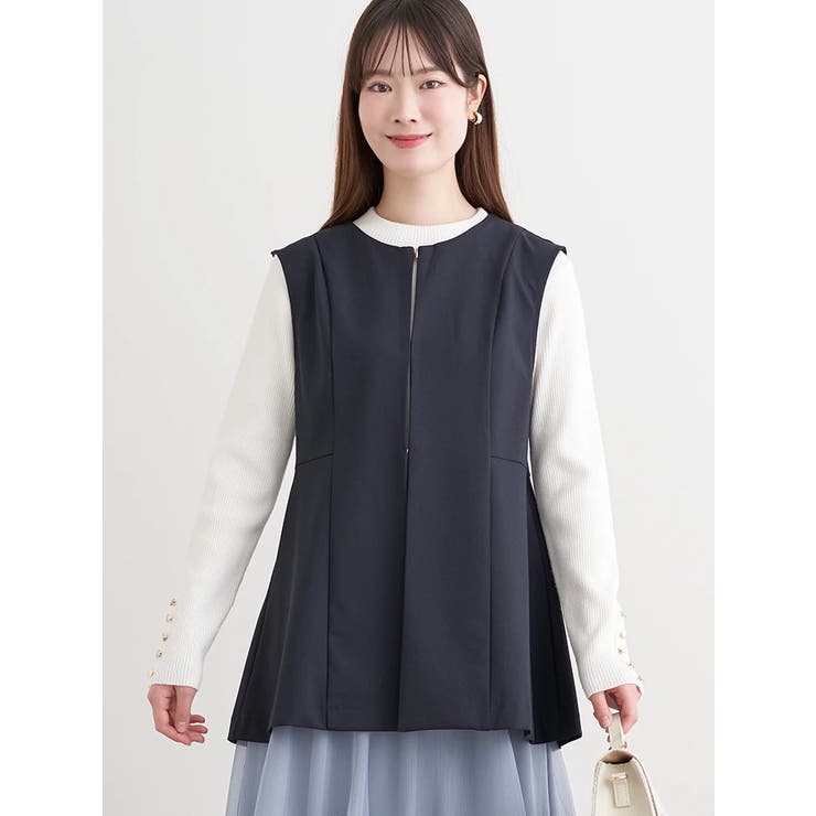 【ストレッチツイル】ペプラムベスト(セットアップ可) | LUDIC PARK | 詳細画像12 