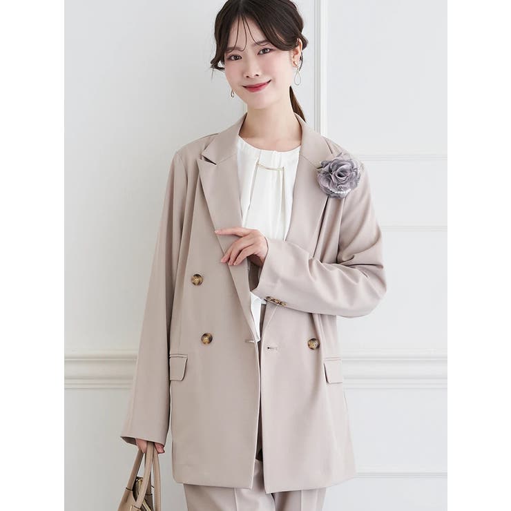 【ストレッチツイル】Wボタンテーラードジャケット(セットアップ可) | LUDIC PARK | 詳細画像12 