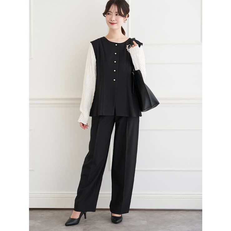 【ストレッチツイル】ワイドパンツ(セットアップ可) | LUDIC PARK | 詳細画像25 