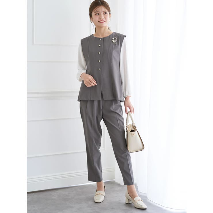 【ストレッチツイル】ノーカラーベスト(セットアップ可) | LUDIC PARK | 詳細画像5 