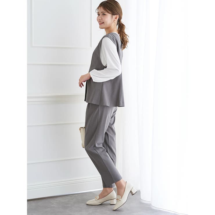 【ストレッチツイル】ノーカラーベスト(セットアップ可) | LUDIC PARK | 詳細画像8 