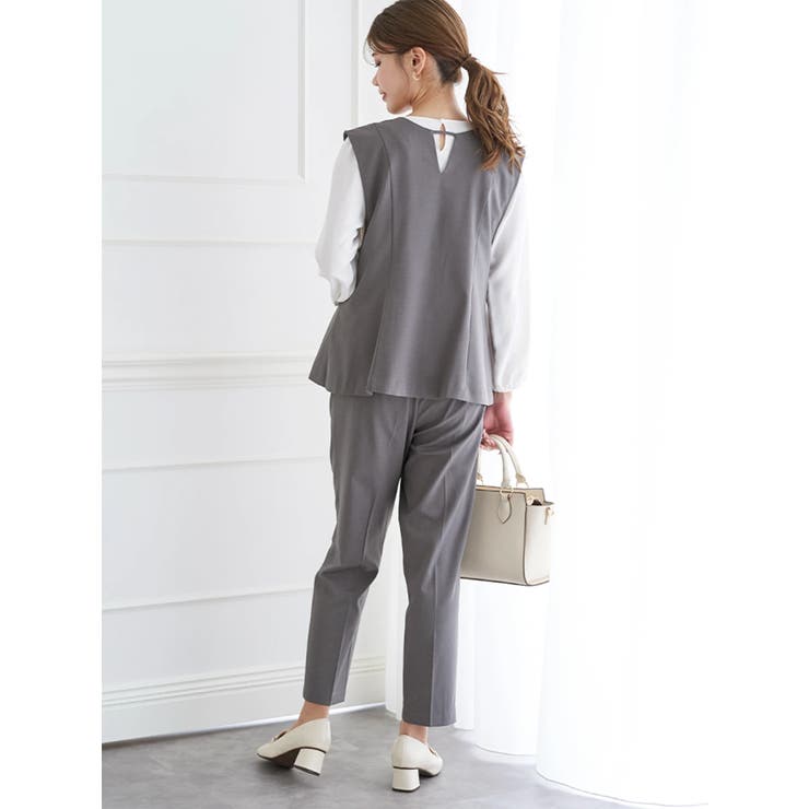 【ストレッチツイル】ノーカラーベスト(セットアップ可) | LUDIC PARK | 詳細画像9 