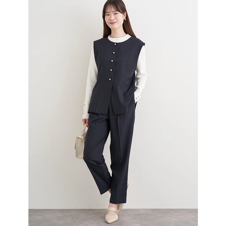 【ストレッチツイル】ノーカラーベスト(セットアップ可) | LUDIC PARK | 詳細画像20 