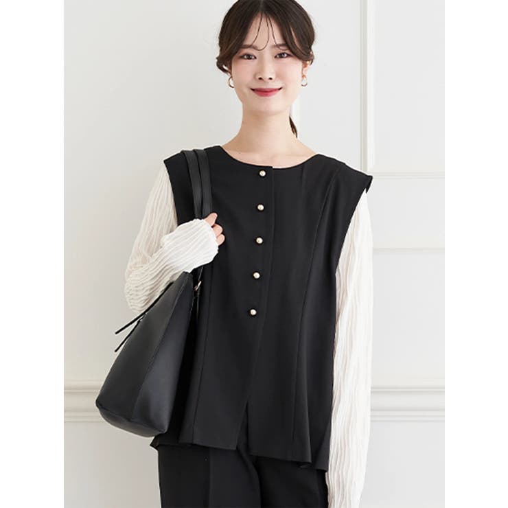 【ストレッチツイル】ノーカラーベスト(セットアップ可) | LUDIC PARK | 詳細画像21 