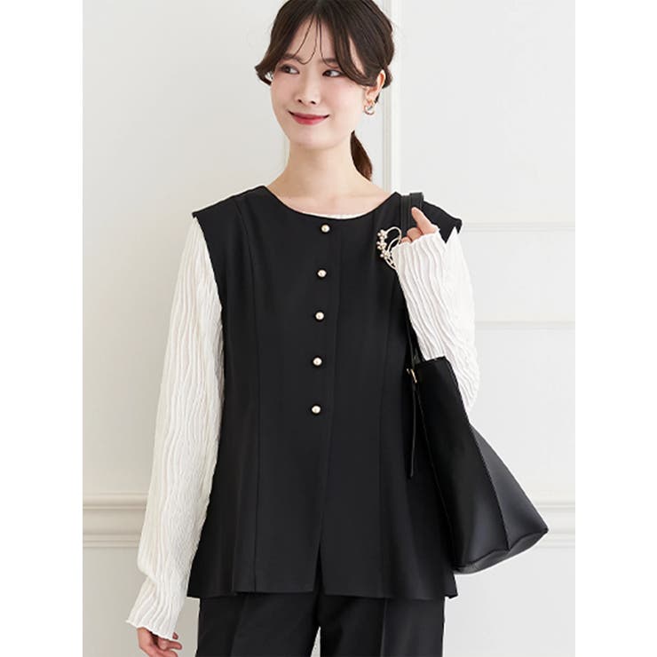 【ストレッチツイル】ノーカラーベスト(セットアップ可) | LUDIC PARK | 詳細画像22 