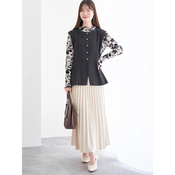 【ストレッチツイル】ノーカラーベスト(セットアップ可) | LUDIC PARK | 詳細画像28 