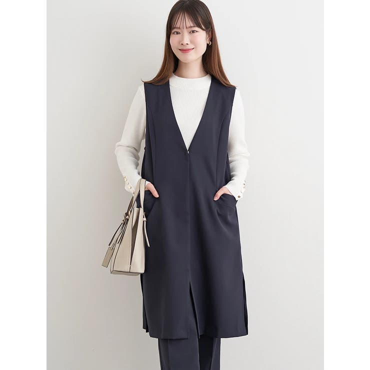 紺 | 【マルチストレッチ】ロングジレジャケット(セットアップ可) | LUDIC PARK