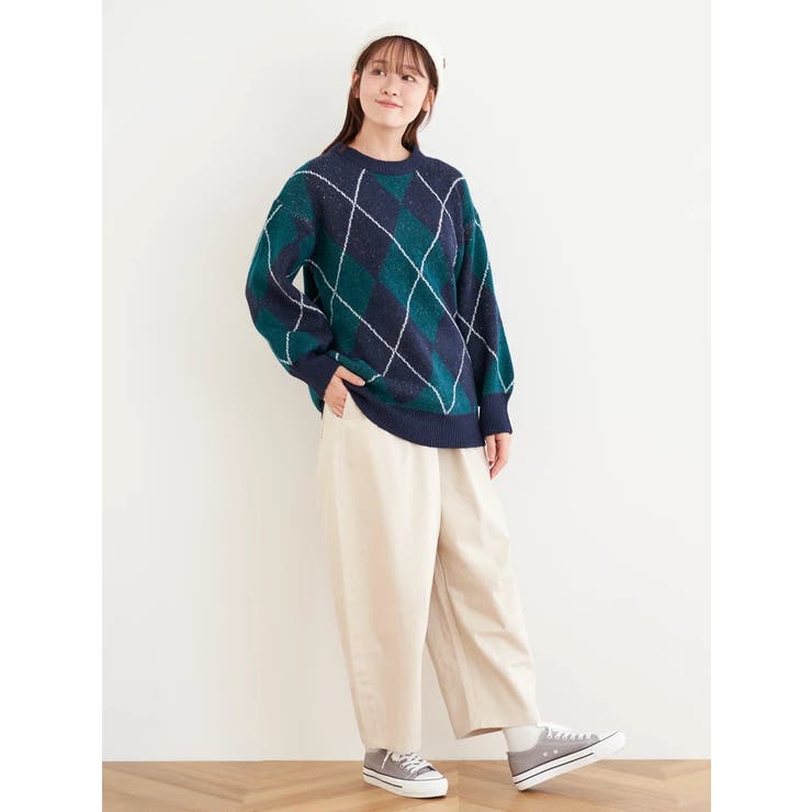 アーガイル柄ニットプルオーバー | LUDIC PARK | 詳細画像24