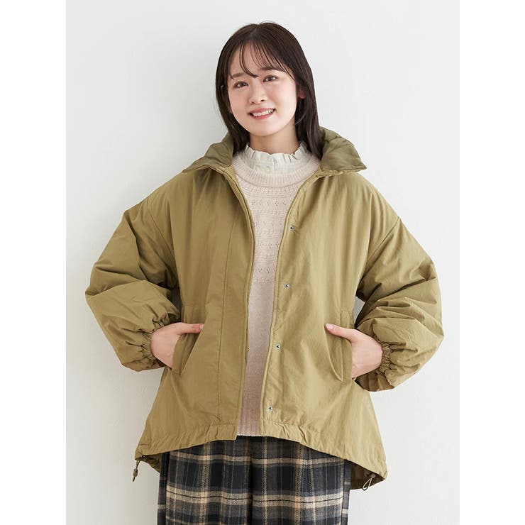 オリーブ | ハイネック中綿ブルゾン | LUDIC PARK