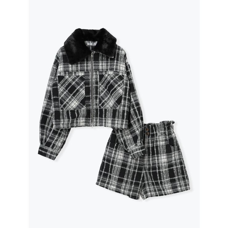Ａ柄 | [SET]起毛チェック柄ブルゾン×ショートパンツ | LUDIC PARK