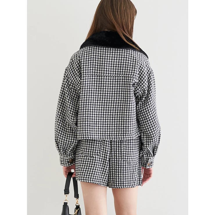 [SET]起毛チェック柄ブルゾン×ショートパンツ | LUDIC PARK | 詳細画像4 