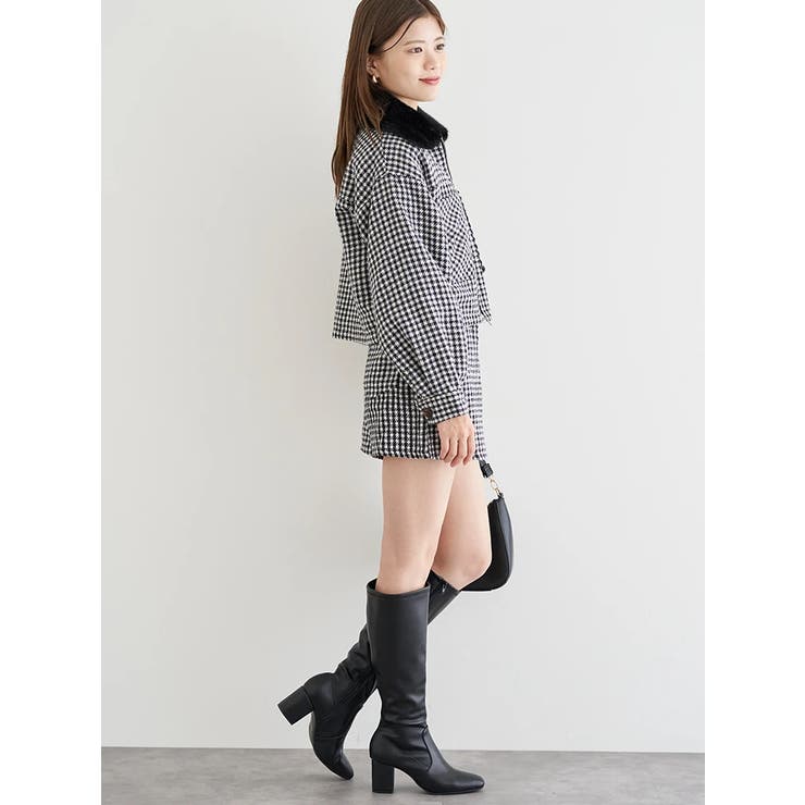 [SET]起毛チェック柄ブルゾン×ショートパンツ | LUDIC PARK | 詳細画像8 