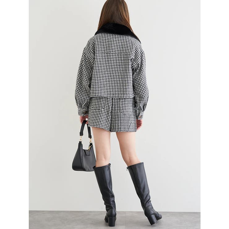 [SET]起毛チェック柄ブルゾン×ショートパンツ | LUDIC PARK | 詳細画像9 