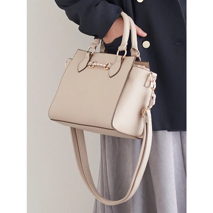 [2WAY]レザー調ビジュー付きバッグ | LUDIC PARK | 詳細画像2 