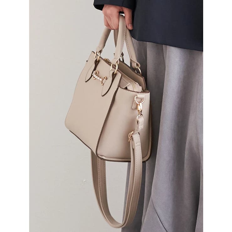 [2WAY]レザー調ビジュー付きバッグ | LUDIC PARK | 詳細画像3 