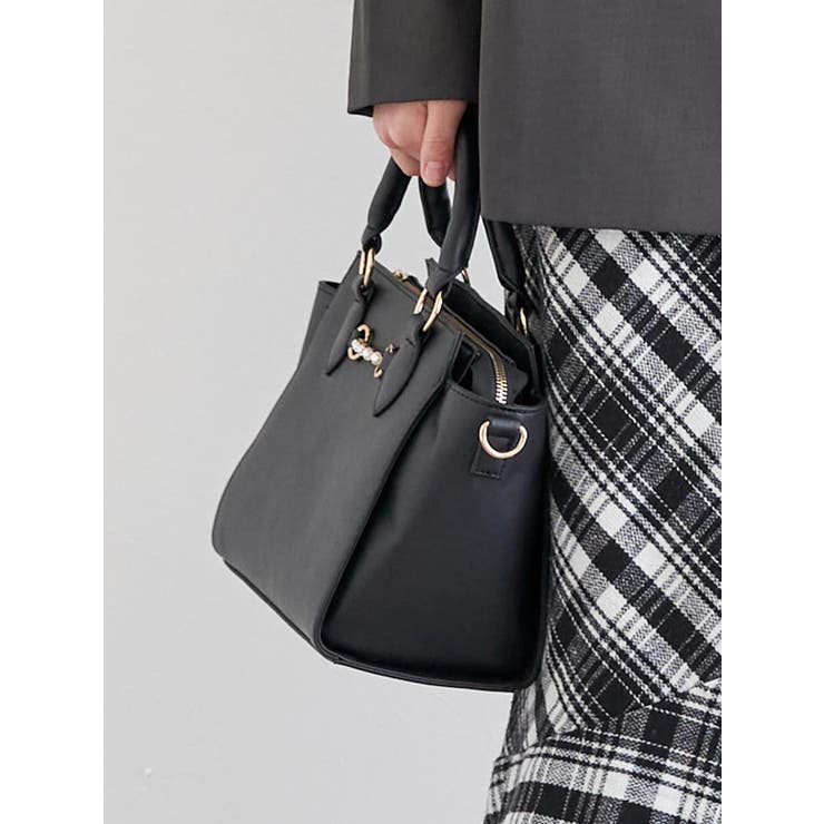 [2WAY]レザー調ビジュー付きバッグ | LUDIC PARK | 詳細画像8 