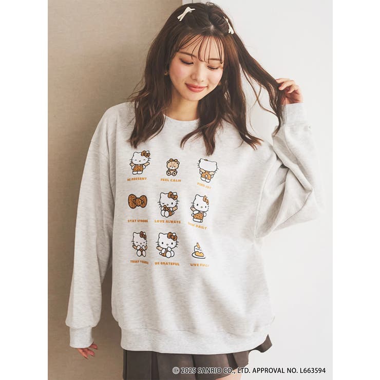 淡グレー | ハローキティ9連トレーナー | LUDIC PARK