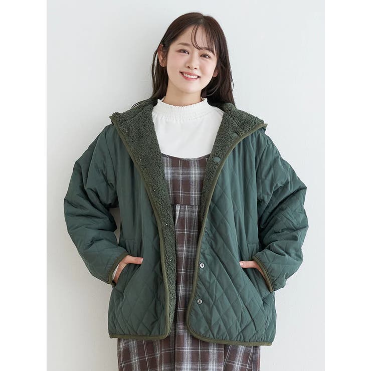 カーキ | フードリバーシブルブルゾン | LUDIC PARK