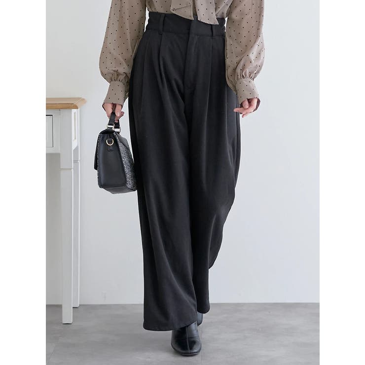 黒 | 起毛ツイル ストレートパンツ | LUDIC PARK