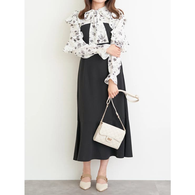 フリルボウタイブラウスドッキングワンピース | LUDIC PARK | 詳細画像8 