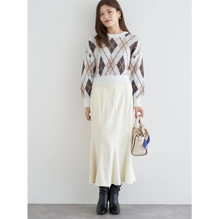 アーガイル柄フェザーシャギープルオーバー | LUDIC PARK | 詳細画像4 