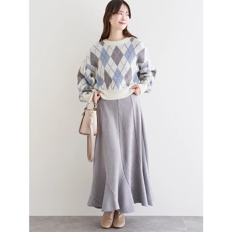 アーガイル柄フェザーシャギープルオーバー | LUDIC PARK | 詳細画像18 