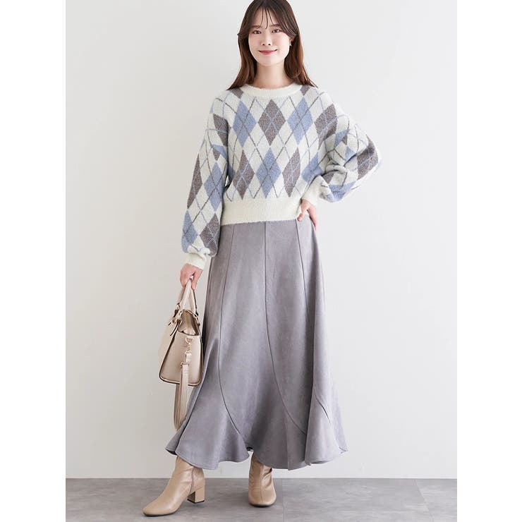 アーガイル柄フェザーシャギープルオーバー | LUDIC PARK | 詳細画像19 