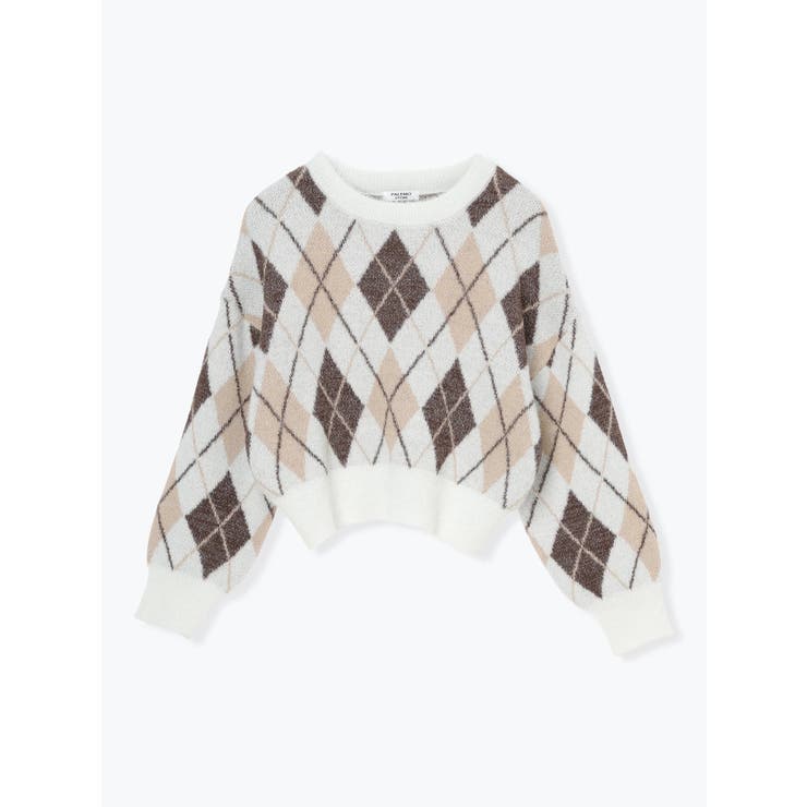 アーガイル柄フェザーシャギープルオーバー | LUDIC PARK | 詳細画像31 