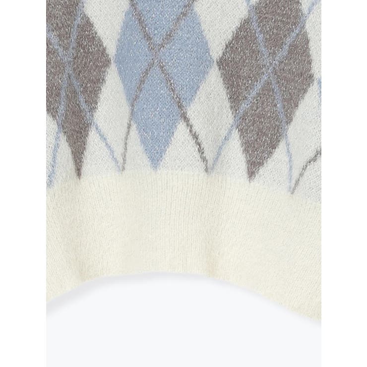 アーガイル柄フェザーシャギープルオーバー | LUDIC PARK | 詳細画像37 