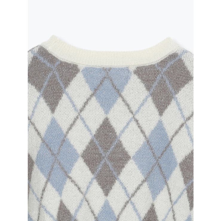 アーガイル柄フェザーシャギープルオーバー | LUDIC PARK | 詳細画像38 