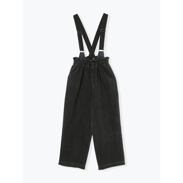 濃グレー | ツイルサスペンダー付きワイドパンツ | LUDIC PARK