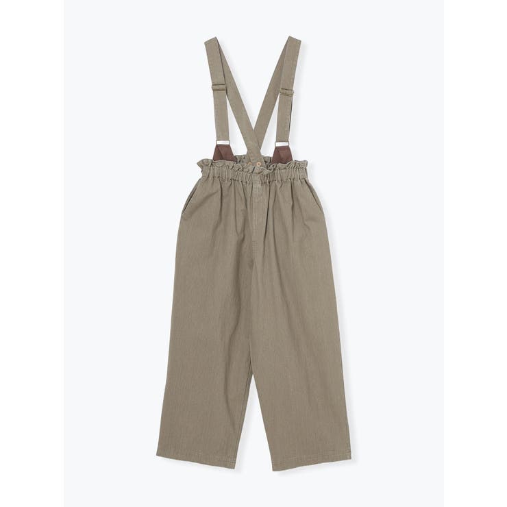 モカ茶 | ツイルサスペンダー付きワイドパンツ | LUDIC PARK