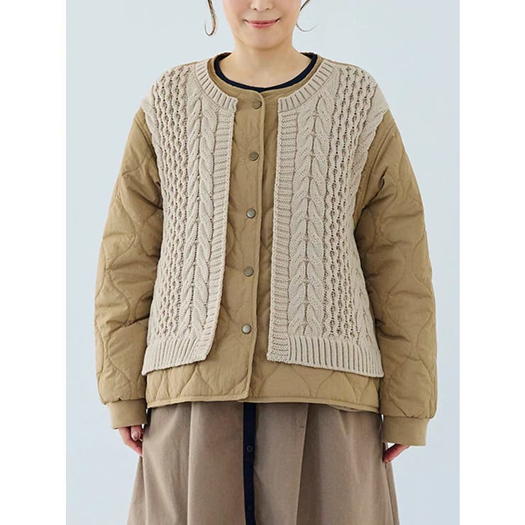 フロントニットキルティングブルゾン | LUDIC PARK | 詳細画像1 