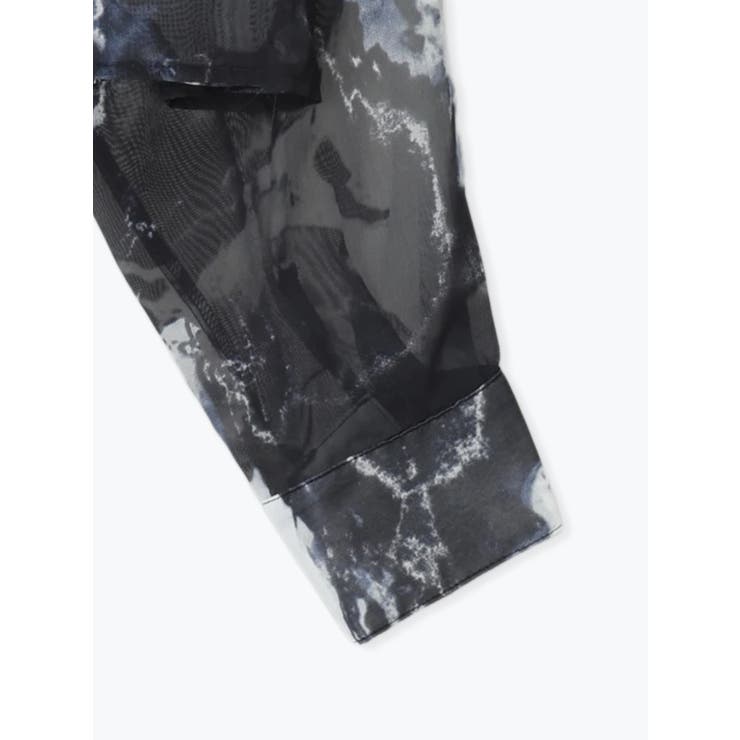 モノトーンアート柄プリントシフォンショート丈シャツ | LUDIC PARK | 詳細画像4 