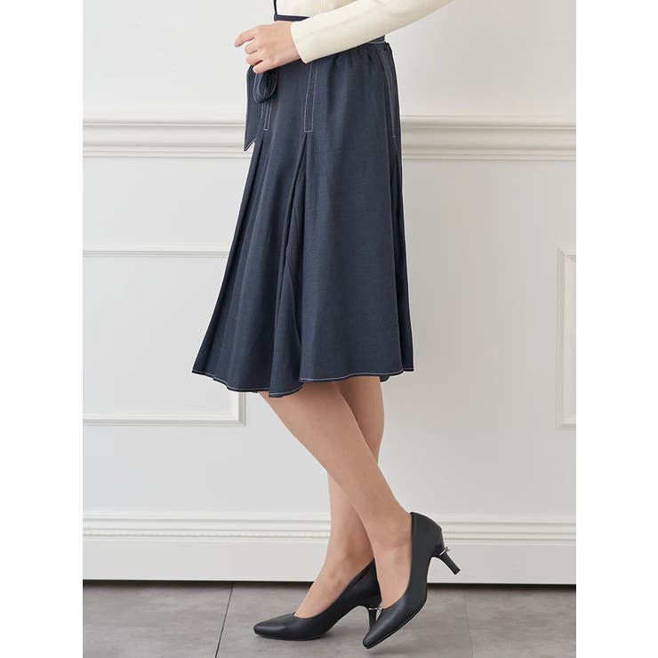 ウエストリボン配色ステッチスカート | LUDIC PARK | 詳細画像3 