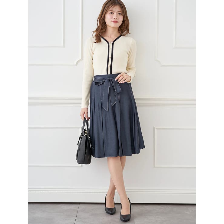 ウエストリボン配色ステッチスカート | LUDIC PARK | 詳細画像5 