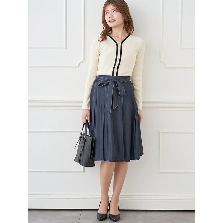 ウエストリボン配色ステッチスカート | LUDIC PARK | 詳細画像6 