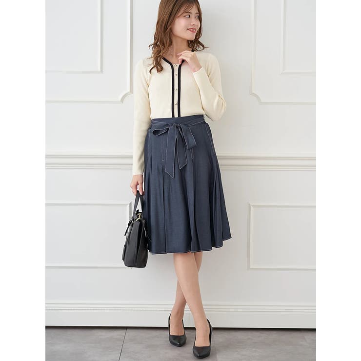 ウエストリボン配色ステッチスカート | LUDIC PARK | 詳細画像7 