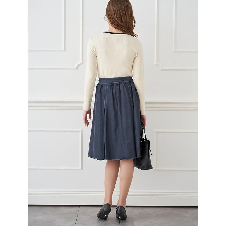 ウエストリボン配色ステッチスカート | LUDIC PARK | 詳細画像9 